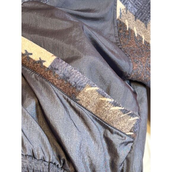 Vintage Athletic Bomber Patchwork Jacket Women’s Size XL Blue/Gray - Picture 9 of 9